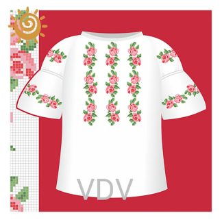 Паперова схема для вишивки дитячої сорочки