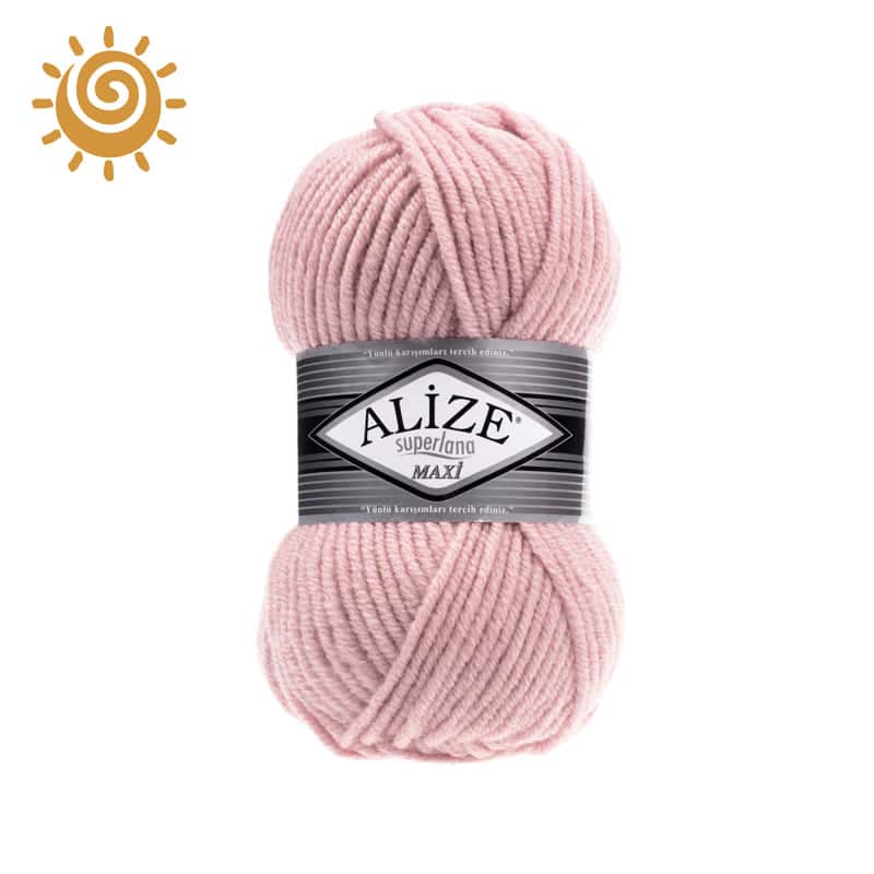 Alize SuperLana Maxi 161, колір пудра