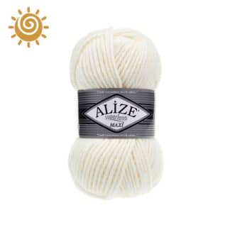 Alize SuperLana Maxi 62, колір молочний