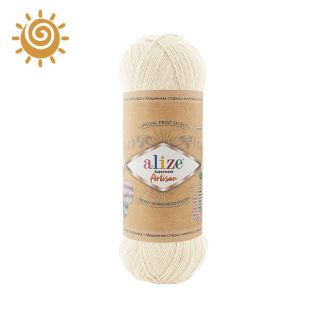 Пряжа Alize SUPERWASH ARTISAN 1, молочного кольору