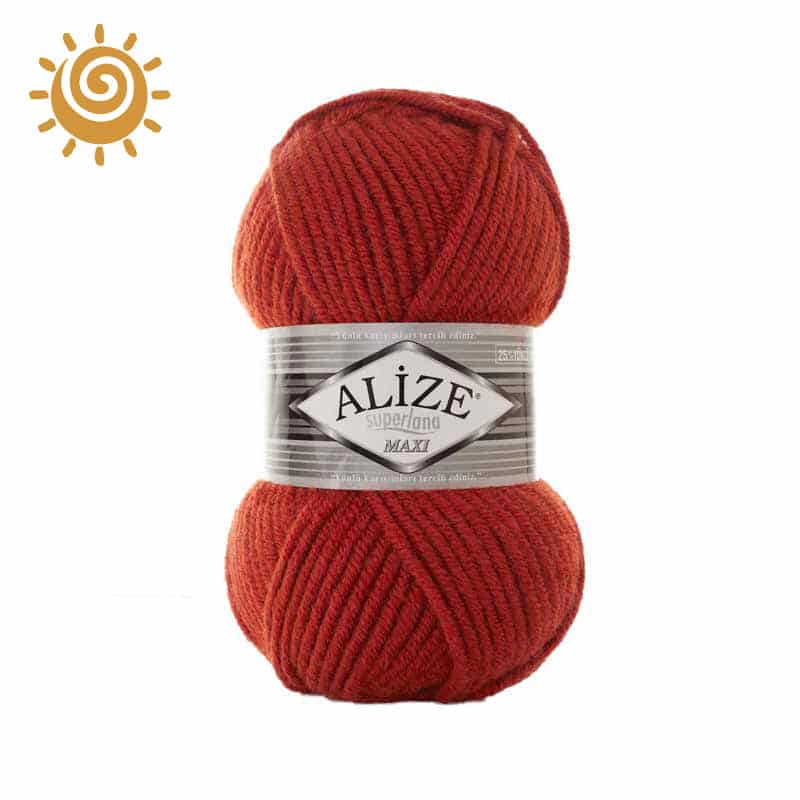 Alize SuperLana Maxi 36, колір теракотовий