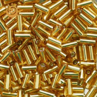 17050 Бісер Чехія (стеклярус блискучий золотий)