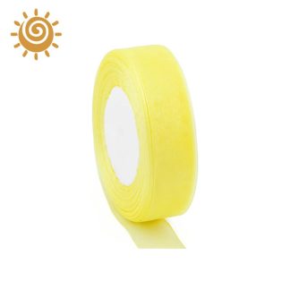 Стрічка органза 25мм, колір жовтий