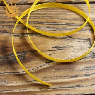 Атласна стрічка 7 мм, жовтого кольору