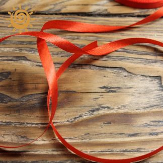 Атласна стрічка 7 мм, червоного кольору