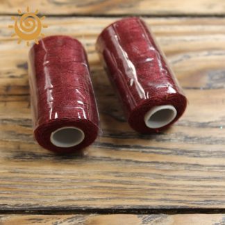 Нитка джинсова для шиття, вишневого кольору