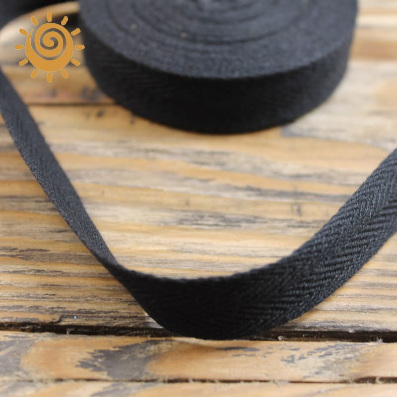 Кіперна стрічка чорного кольору шириною 15 мм