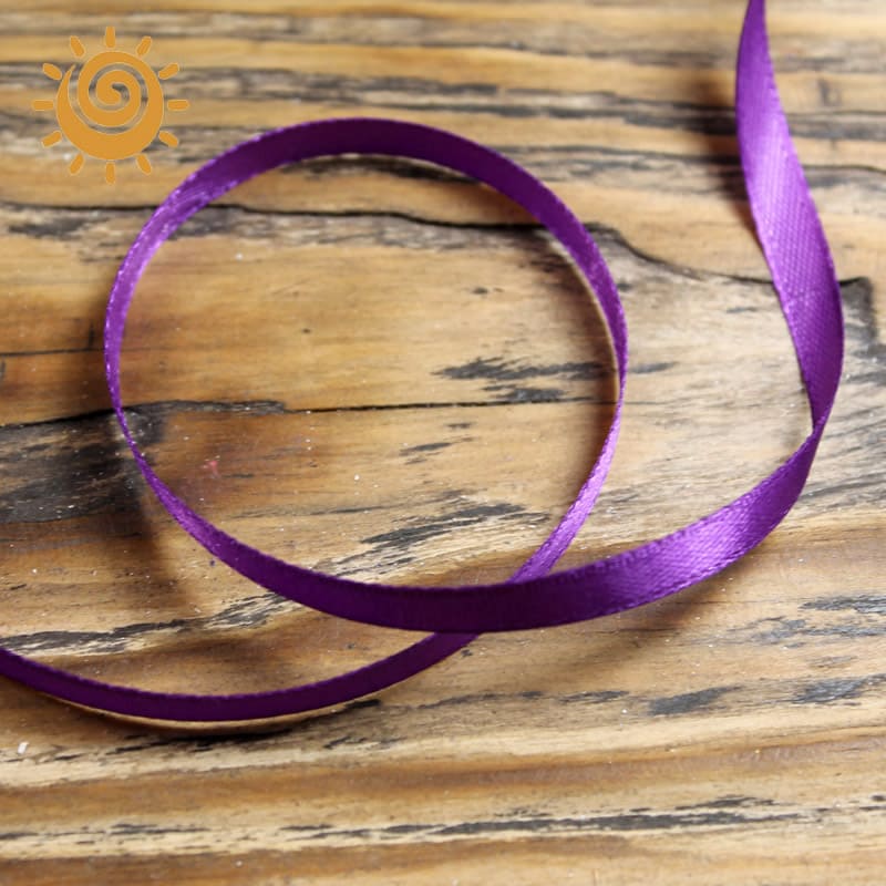 Атласна стрічка 7 мм, фіолетового кольору