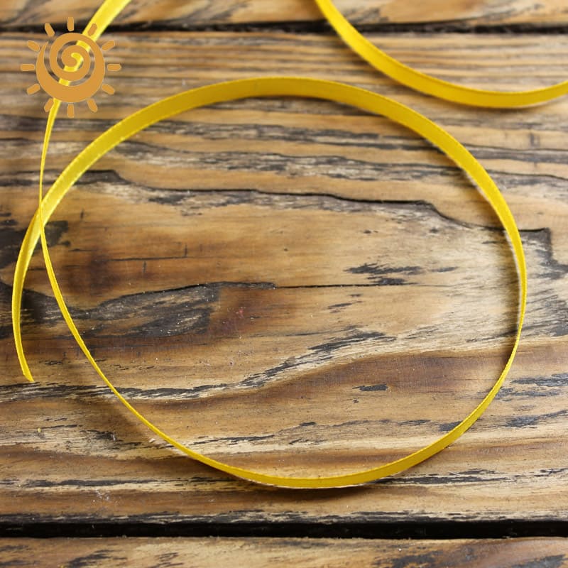 Атласна стрічка 7 мм, лимонного кольору
