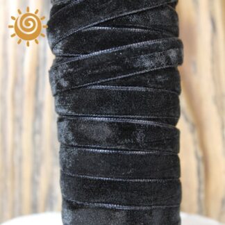 Велюрова стрічка, колір чорний, 10 мм