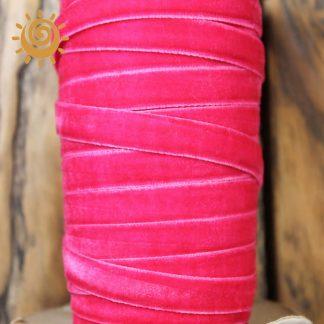 Велюрова стрічка, колір червоний, 10 мм