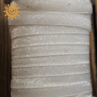 Велюрова стрічка, колір білий, 10 мм