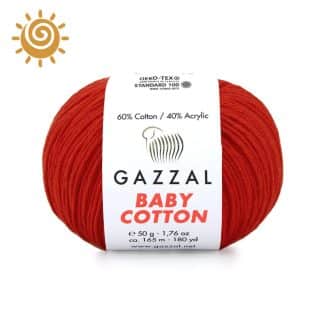 Gazzal Baby Cotton 3443, колір червоний