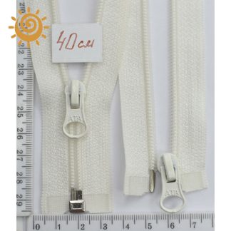 Блискавка спіральна №7 розємна 40см, колір молоко