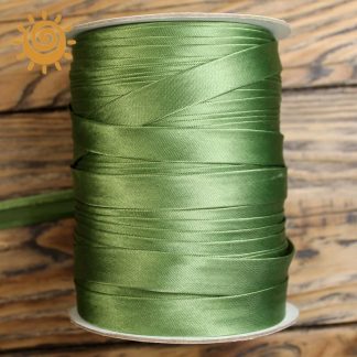 Коса бейка 12 мм, зеленого кольору