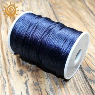 Атласний шнур 3мм, колір темно-синій