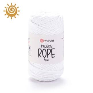 YarnArt Macrame Rope 3mm 751, колір білий