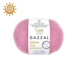 Gazzal Super Kid Mohair 64412, колір рожевий