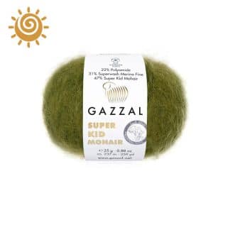 Gazzal Super Kid Mohair 64402, колір зелений
