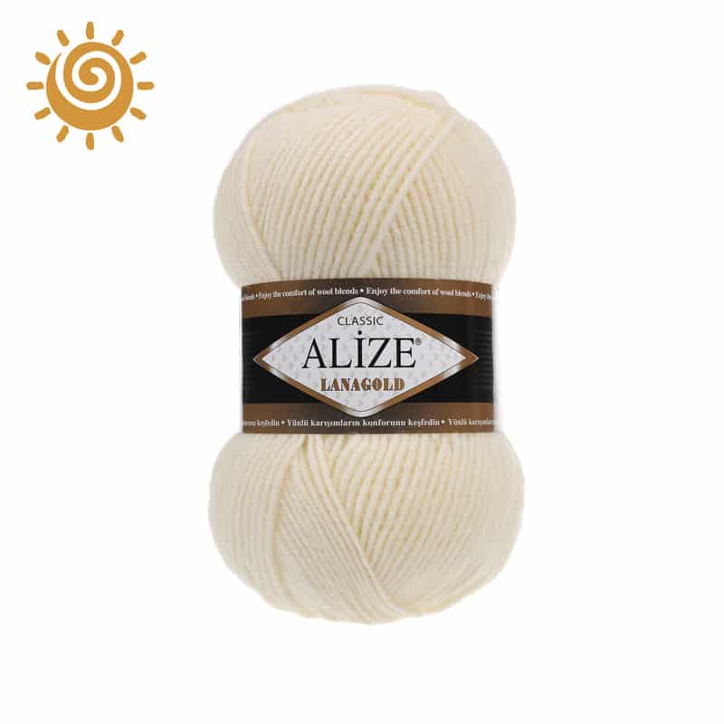 Alize Lanagold 01, колір кремовий