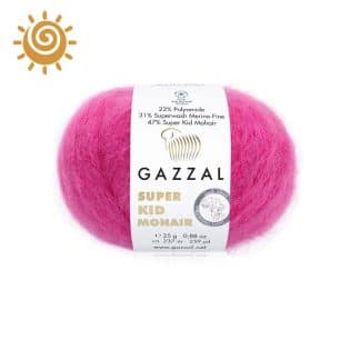 Gazzal Super Kid Mohair 64421, колір рожевий