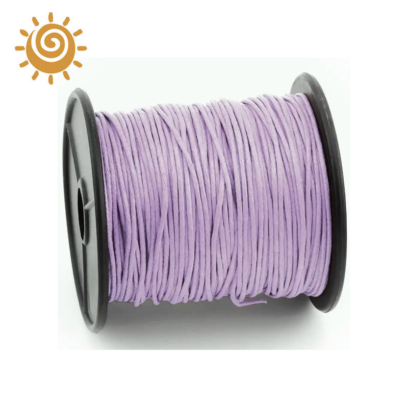 Шнур вощений бавовняний 1 мм, колір бузковий - Зображення 2