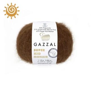 Gazzal Super Kid Mohair 64400, колір коричневий