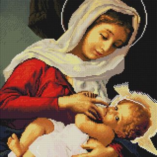 Набір для алмазної мозаїки 30х40 Ікона Годувальниця ST422