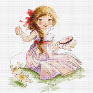 Набір для вишивання хрестиком B1107 Вишивальниця (B1107)