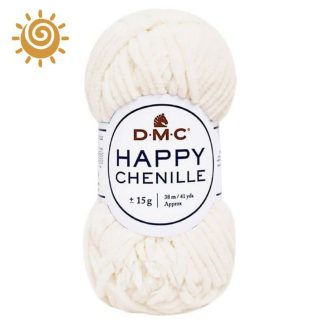 Пряжа HAPPY CHENILLE. молочного кольору