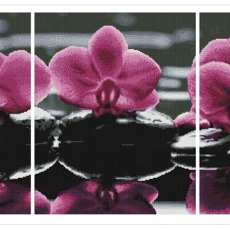 Набір алмазної мозаїки триптих 3х40х50 Орхідеї TR1000