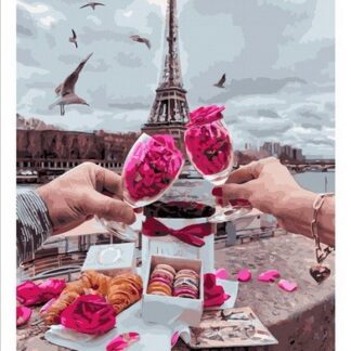 Набір для малювання по номерах 40х50 Романтичний Париж MSP333 з підрамником