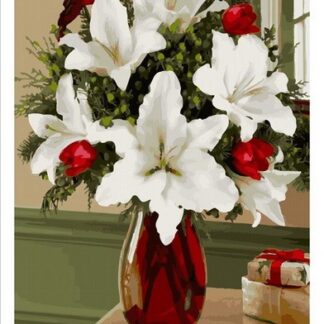 Набір для малювання за номерами 40х50 Лілії MSP318 з підрамником