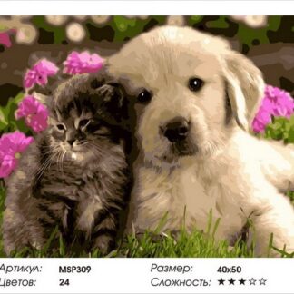 Набір для малювання по номерах 40х50 Друзі MSP309 з підрамником