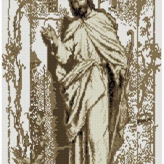 Набір алмазної мозаїки 40х70 Ікона Ісус стукає в двері сепія SS811