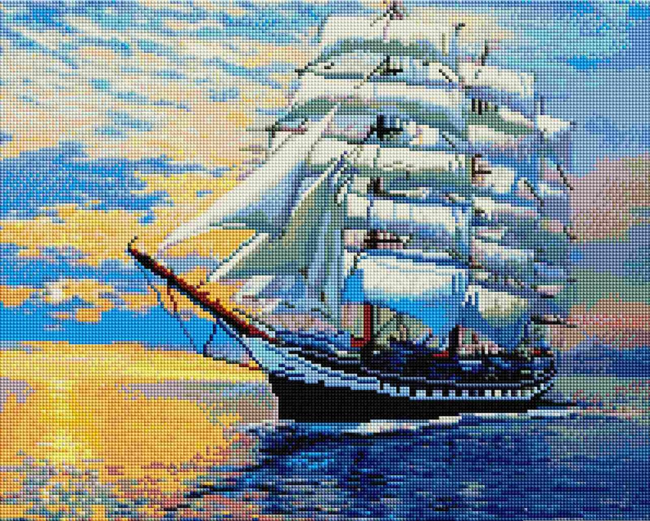 Набір алмазної мозаїки 40х50 Корабель SP078 - Зображення 2