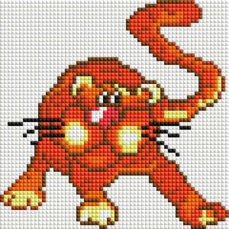 Алмазна мозаїка 15х15 Тигрик PP1109