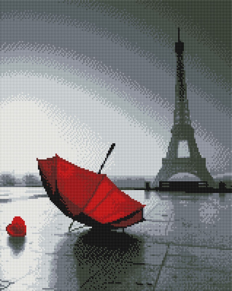 Алмазна мозаїка 40х50 Парасолька і Ейфелева вежа SP1002-1 - Зображення 2