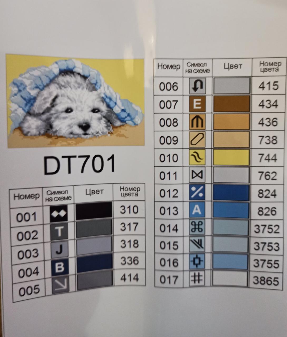 Набір алмазної мозаїки 20х30 Собачка DT701 - Зображення 3