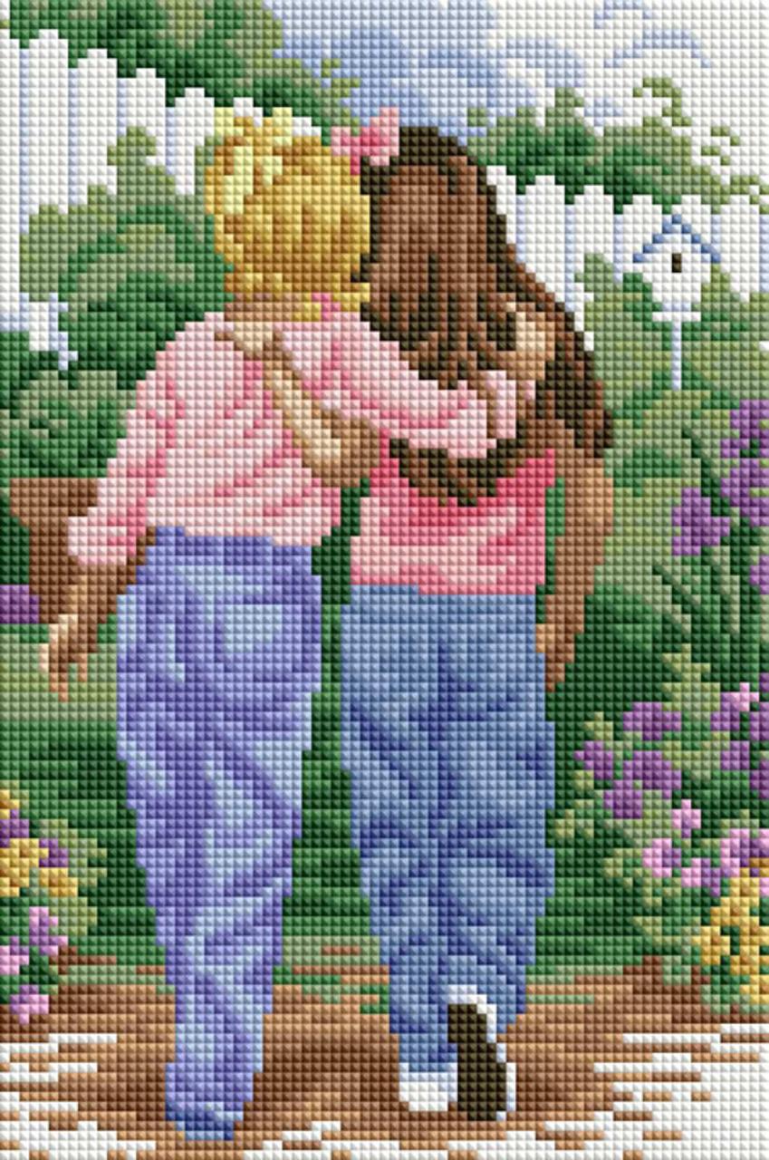 Набір алмазної мозаїки 20х30 Найкращі подружки DT724