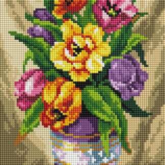 Набір алмазної мозаїки 20х30 Букет тюльпанів DT721