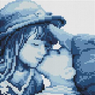 Набір алмазної мозаїки 20х30 Перший поцілунок DT718