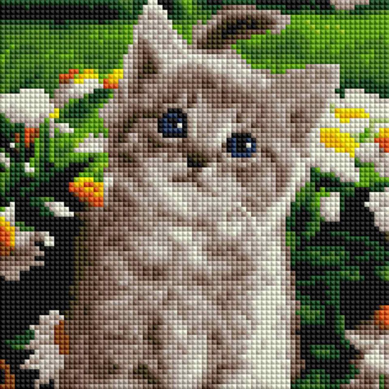 Набір алмазної мозаїки 20х20 Кумедне кошеня DD1204 - Зображення 2