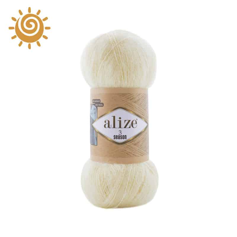 Alize 3 SEASON 62, колір молочний