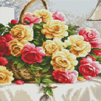 Набір алмазної мозаїки Троянди в кошику 40х70 SS814