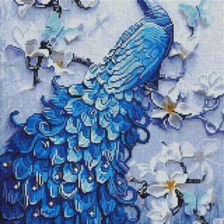 Набір алмазної мозаїки Пава у квітах SS815