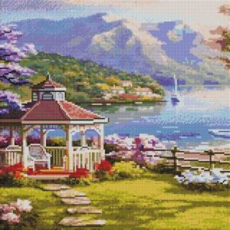 Набір алмазної мозаїки Краєвид з альтанкою 40х70 SS813