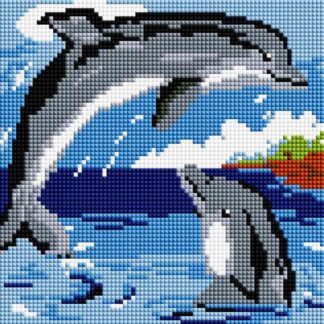 Набір алмазної мозаїки Дельфінчики 20х20 DD1213