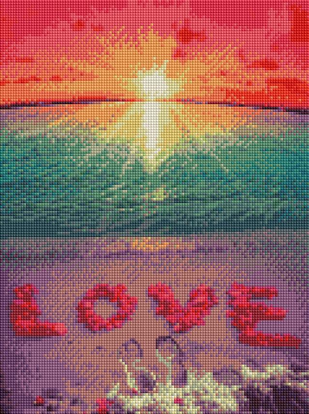 Набір алмазної мозаїки Сонце море кохання 30х40 ST465 - Зображення 2