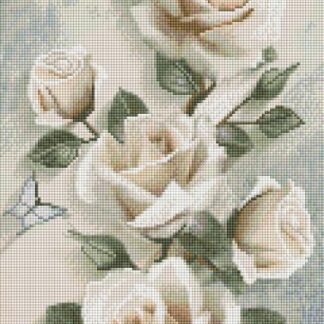 Набір алмазної мозаїки Білі троянди панно 30х60 TS1301